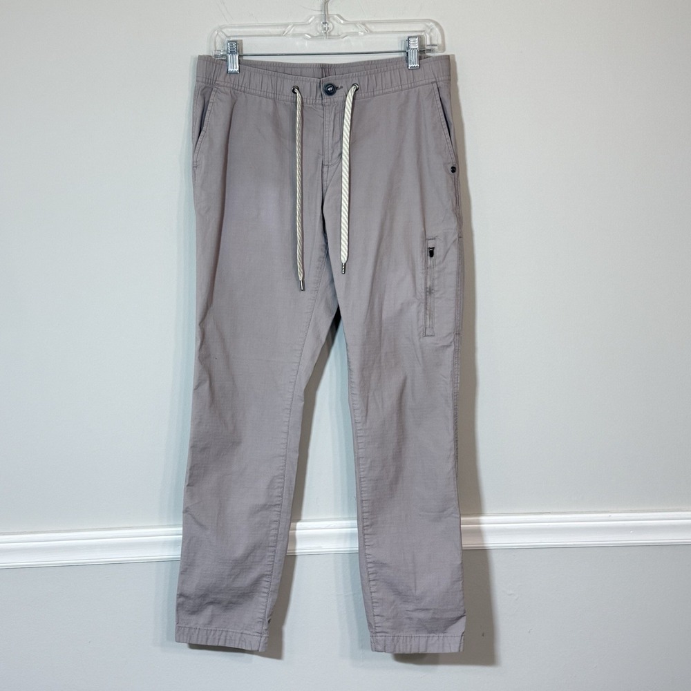 Vuori Pants Womens Medium Gray Ripstop Pockets Drawstring Hiking Outdoor
